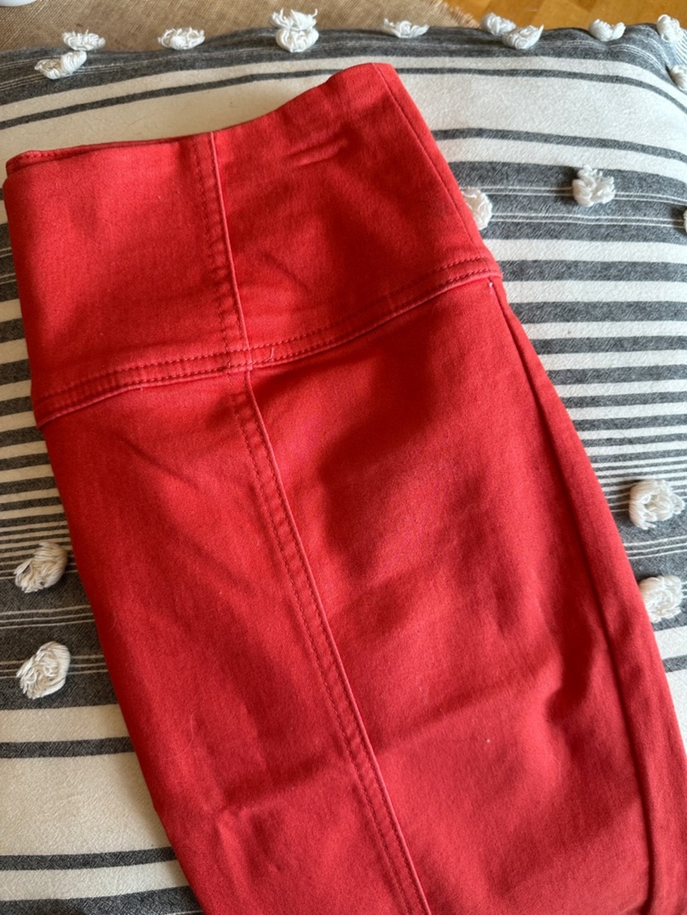 d. jeans Orangey Red Pencil Skirt